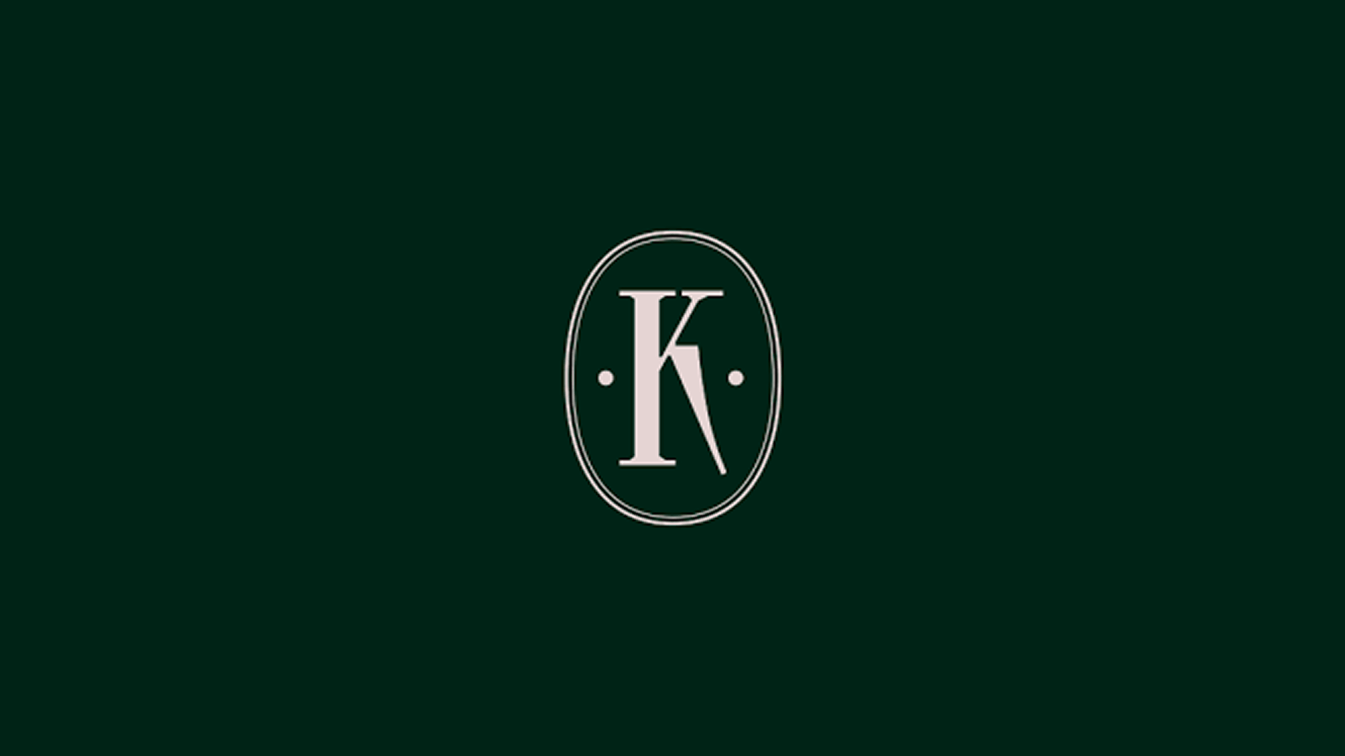 Kanizsa Florals logo on dark green