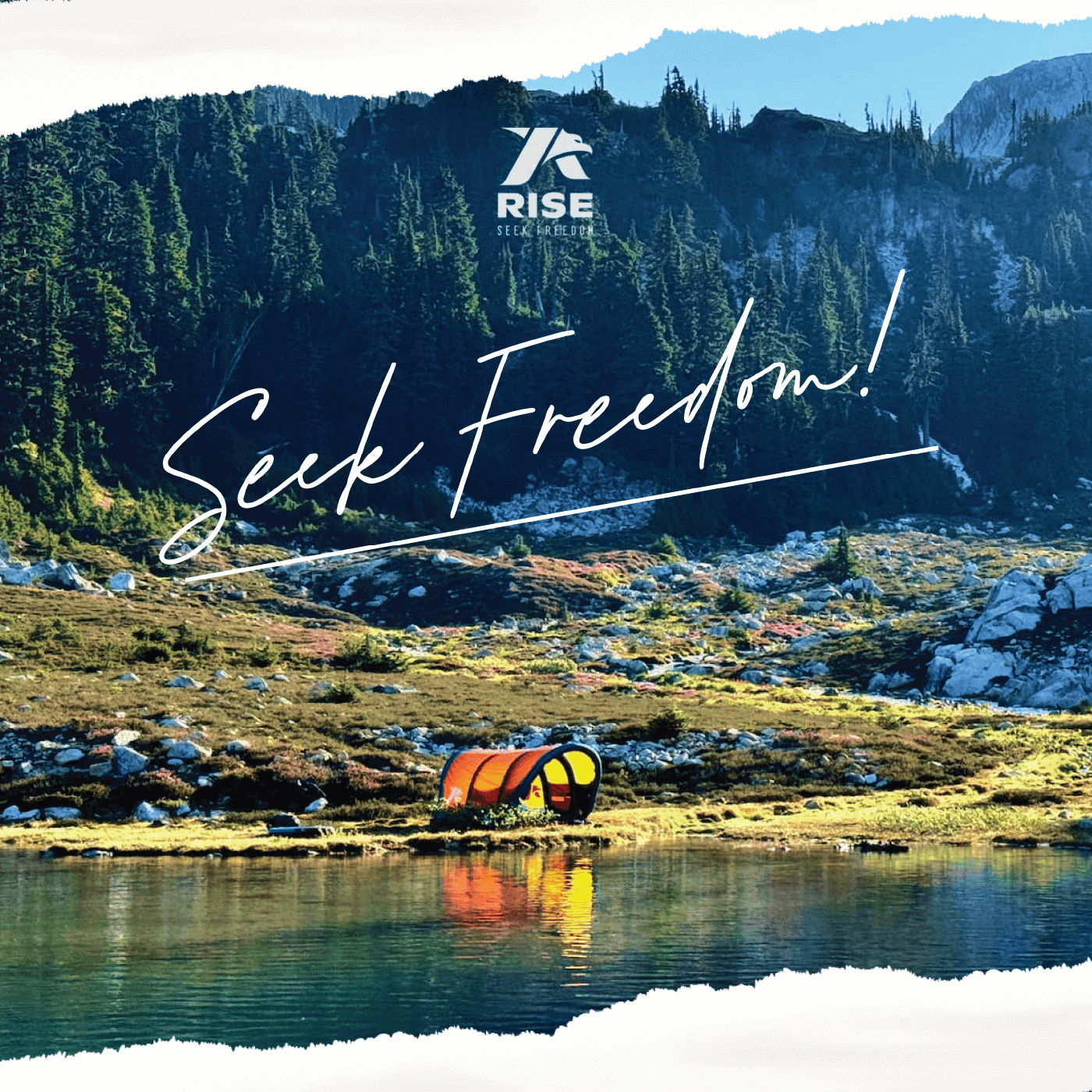 Rise Outdoor Seek Freedom brand creative