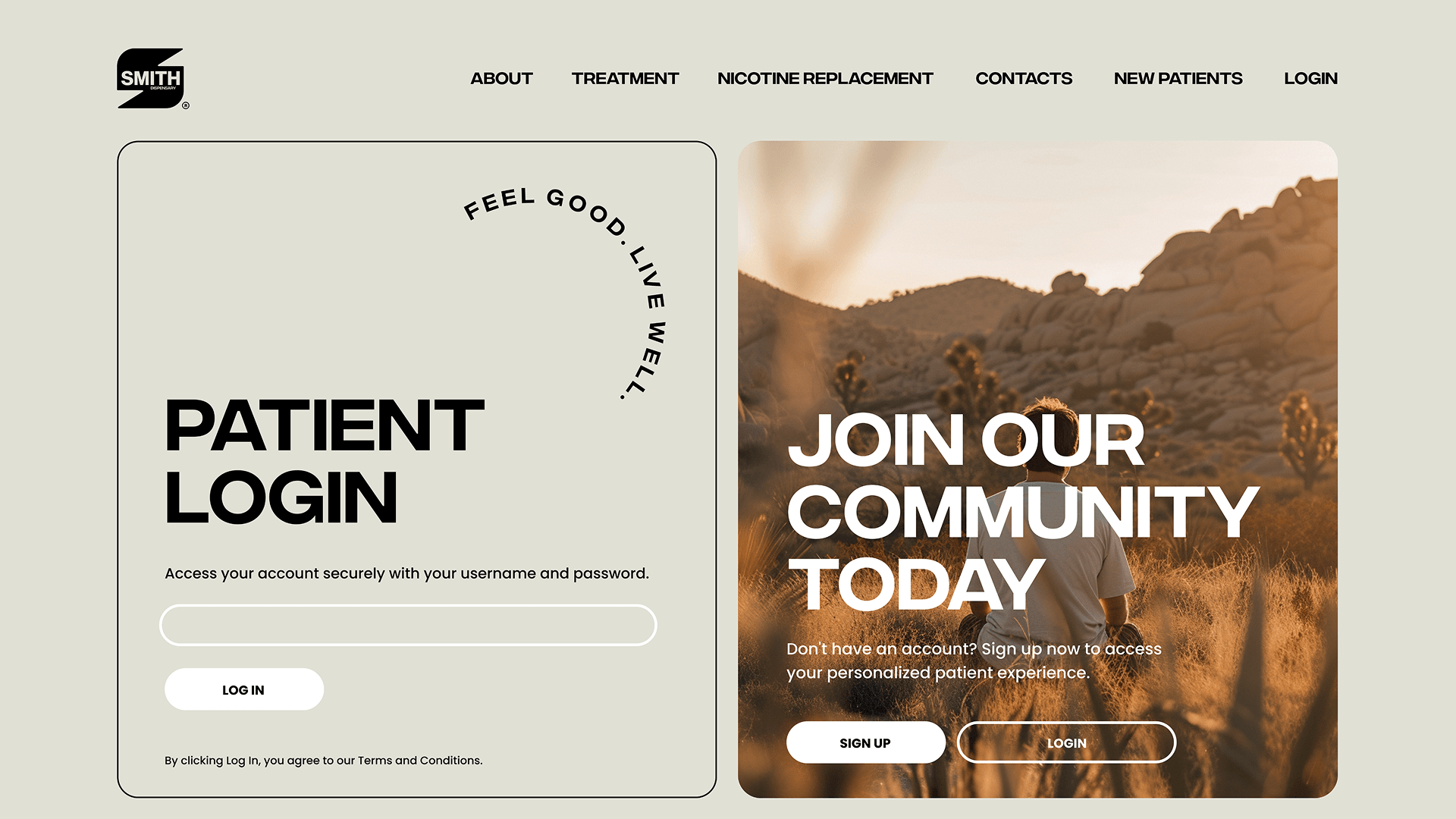 Smith Dispensary patient login