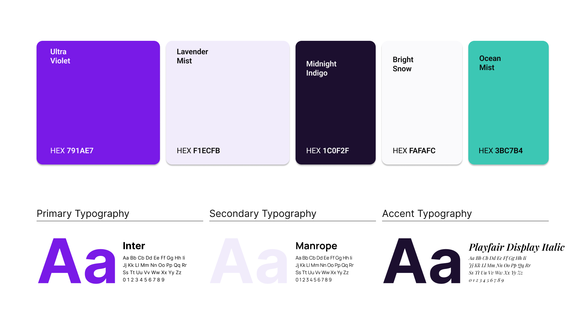 Swipe Flow brand colors and typography